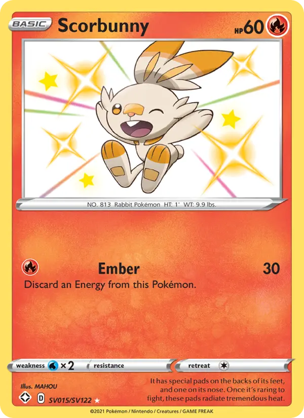 Scorbunny SV015 Shining Fates Pokesingles