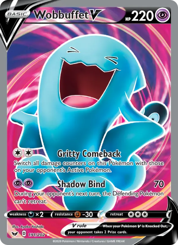 Wobbuffet V 191 Sword & Shield Pokesingles