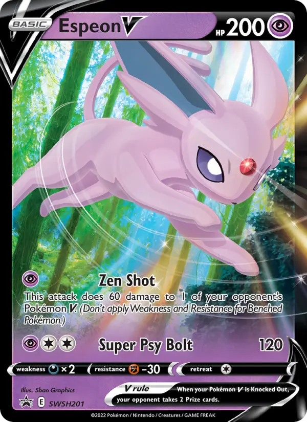 Espeon V SWSH201 SWSH Black Star Promos Pokesingles
