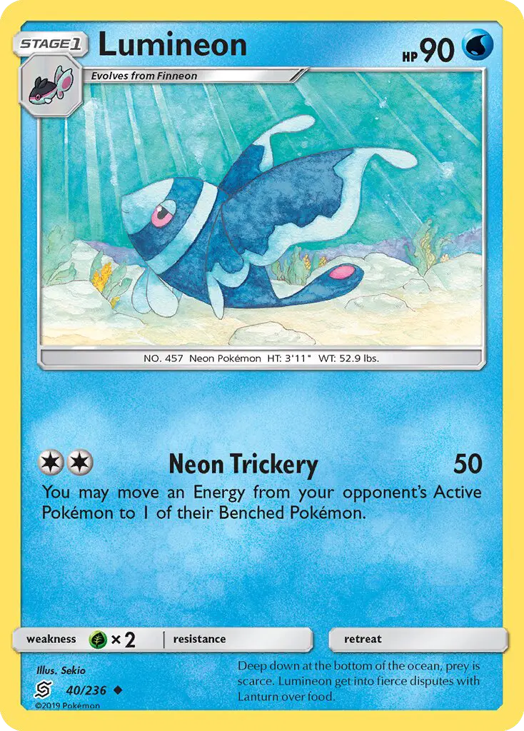 Lumineon 40 Unified Minds Pokesingles