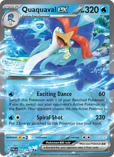 Quaquaval ex 52 Paldea Evolved Pokesingles