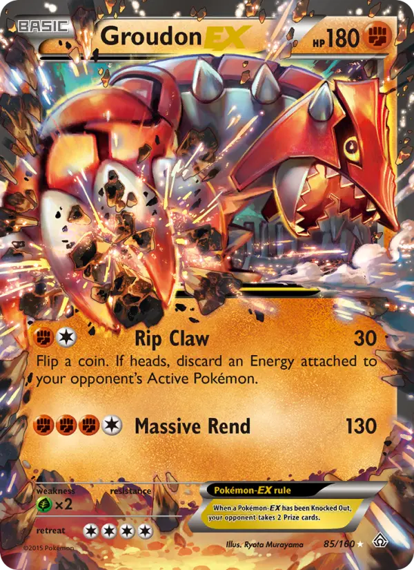 Groudon EX 85 Primal Clash Pokesingles