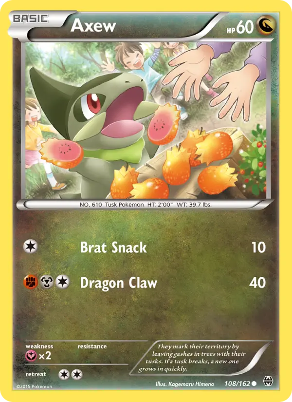 Axew 108 BREAKthrough Pokesingles