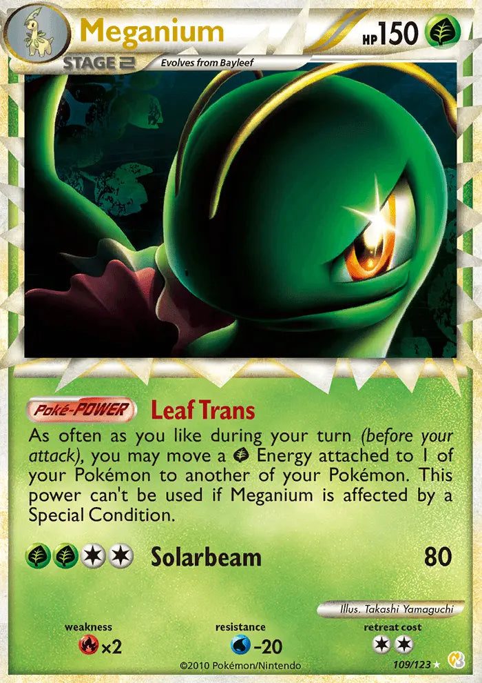Meganium 109 HeartGold SoulSilver Pokesingles