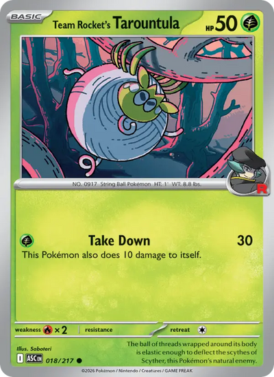 Team Rocket's Tarountula 18 Ascended Heroes Pokesingles