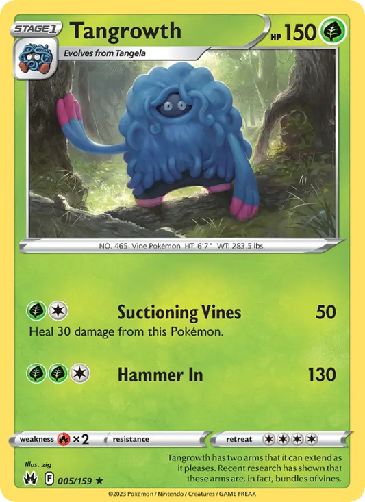 Tangrowth 5 Crown Zenith Pokesingles