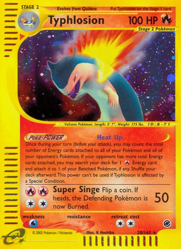 Typhlosion 28 Expedition Base Set Pokesingles