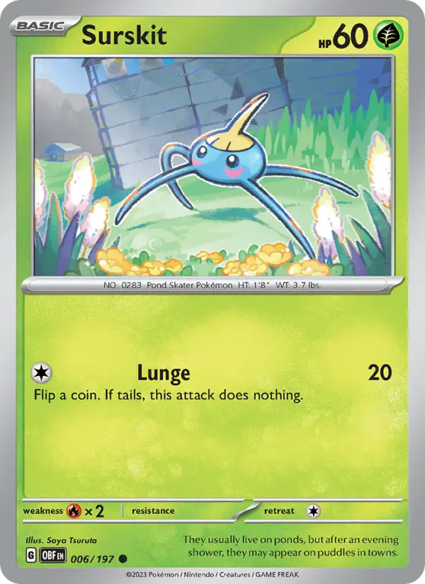 Surskit 6 Obsidian Flames Pokesingles