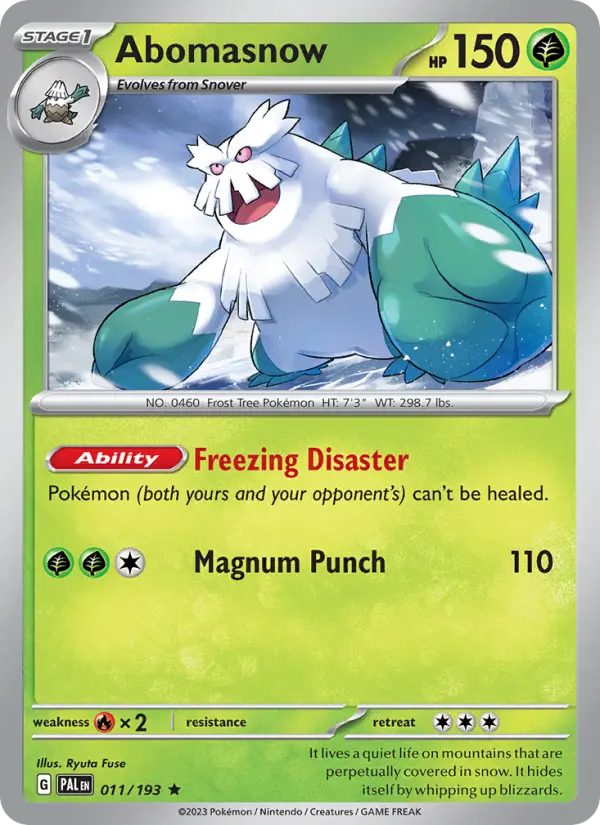 Abomasnow 11 Paldea Evolved Pokesingles