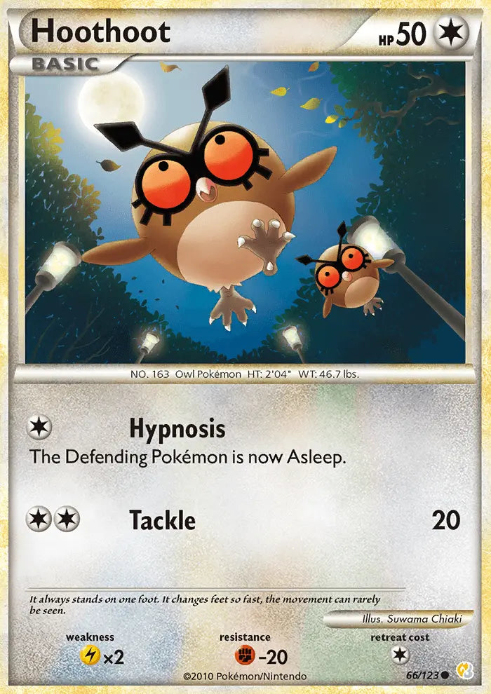 Hoothoot 66 HeartGold SoulSilver Pokesingles
