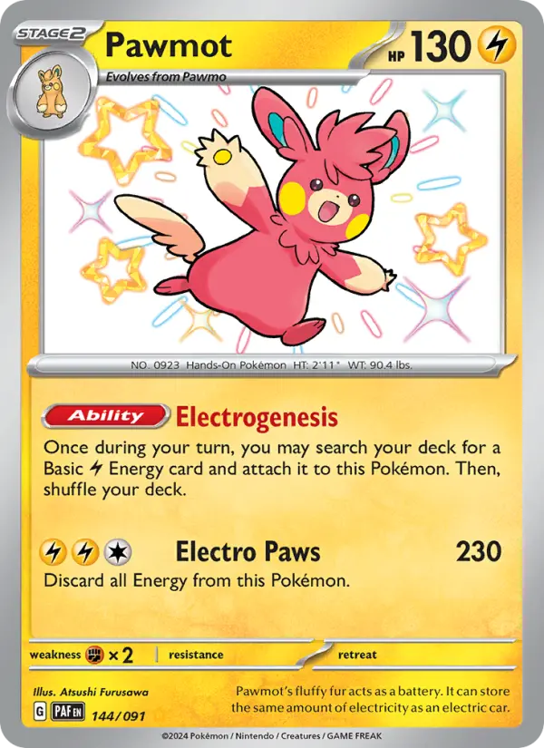 Pawmot 144 Paldean Fates Pokesingles