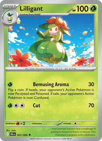 Lilligant 7 Black Bolt Pokesingles