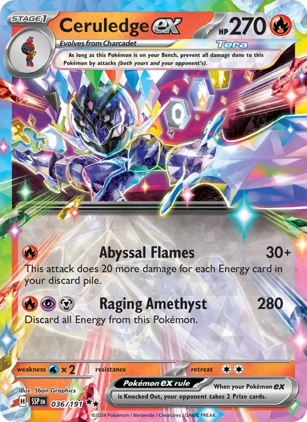 Ceruledge ex 36 Surging Sparks Pokesingles