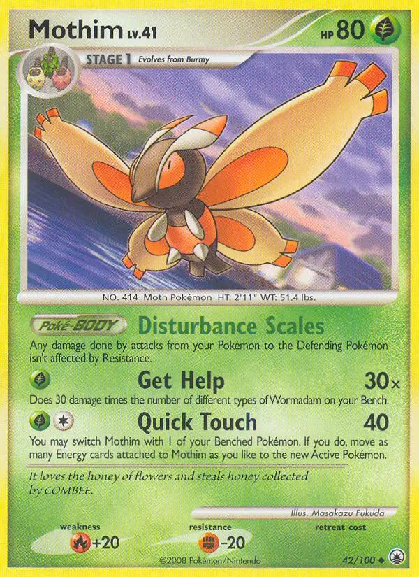 Mothim 42 Majestic Dawn Pokesingles