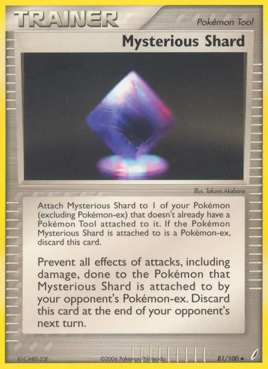 Mysterious Shard 81 Crystal Guardians Pokesingles