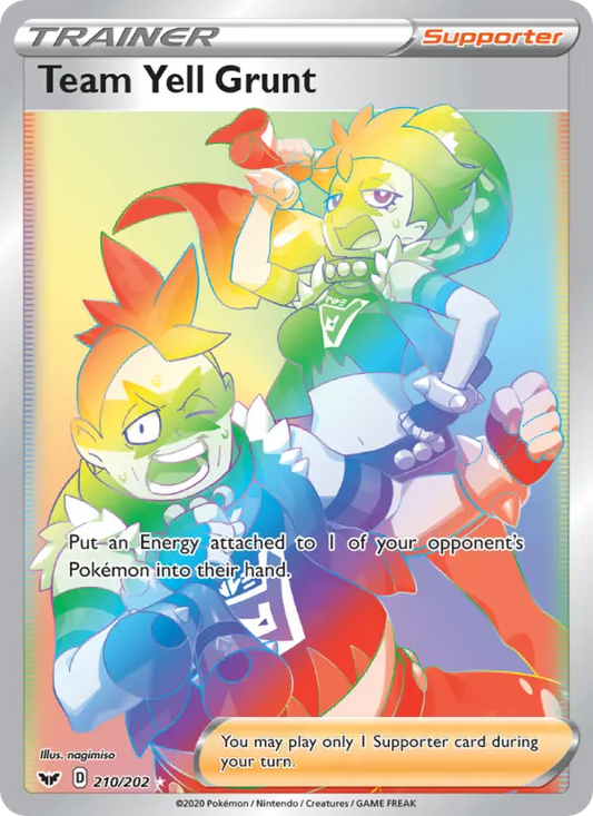 Team Yell Grunt 210 Sword & Shield Pokesingles