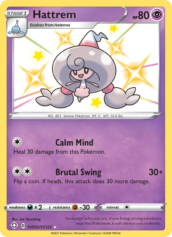 Hattrem SV055 Shining Fates Pokesingles