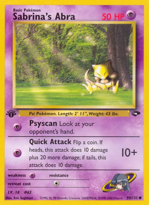 Sabrina's Abra 94 Gym Challenge Pokesingles