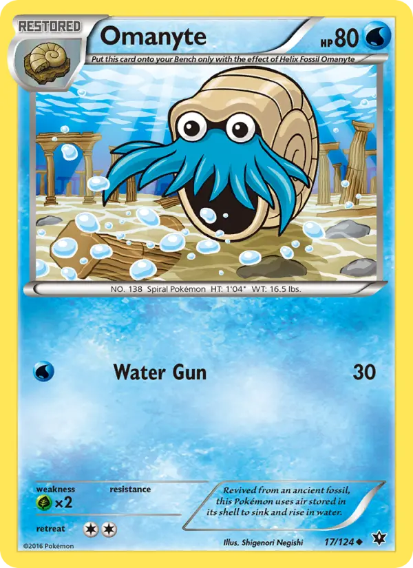 Omanyte 17 Fates Collide Pokesingles