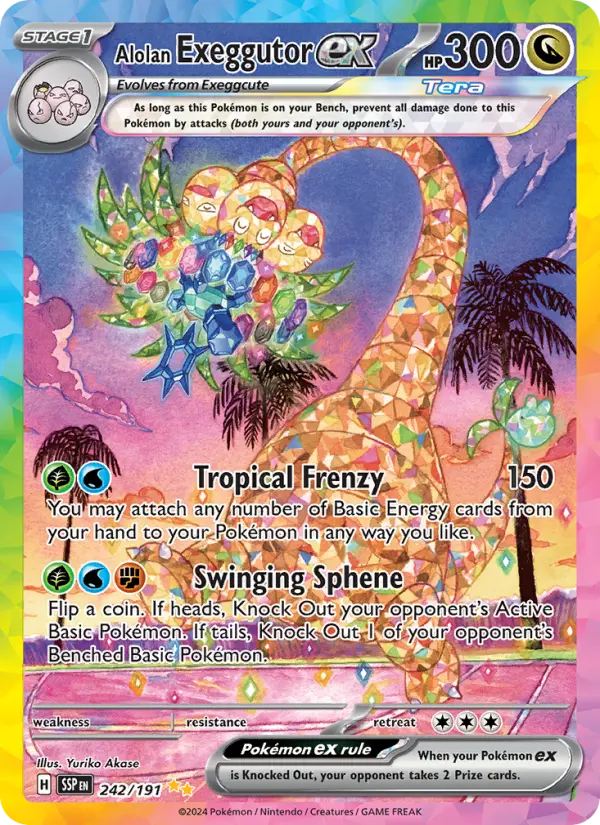 Alolan Exeggutor ex 242 Surging Sparks Pokesingles
