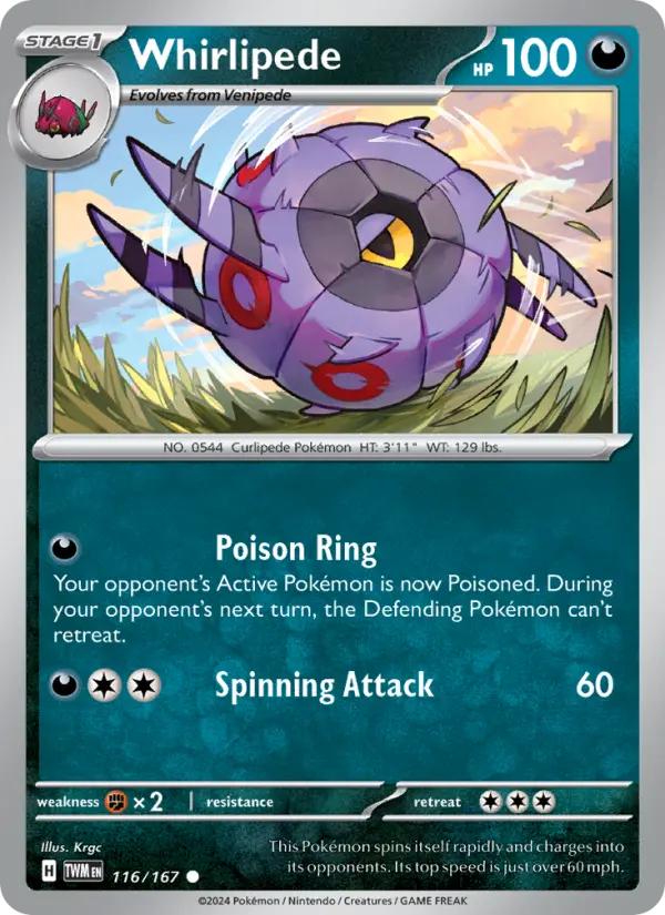 Whirlipede 116 Twilight Masquerade Pokesingles