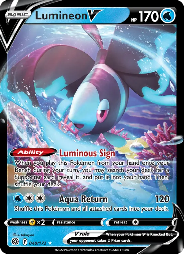 Lumineon V 40 Brilliant Stars Pokesingles