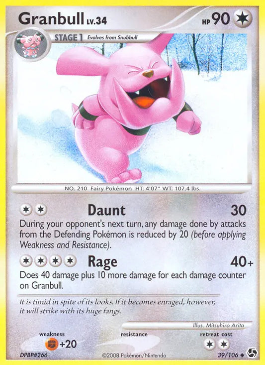 Granbull 39 Great Encounters Pokesingles