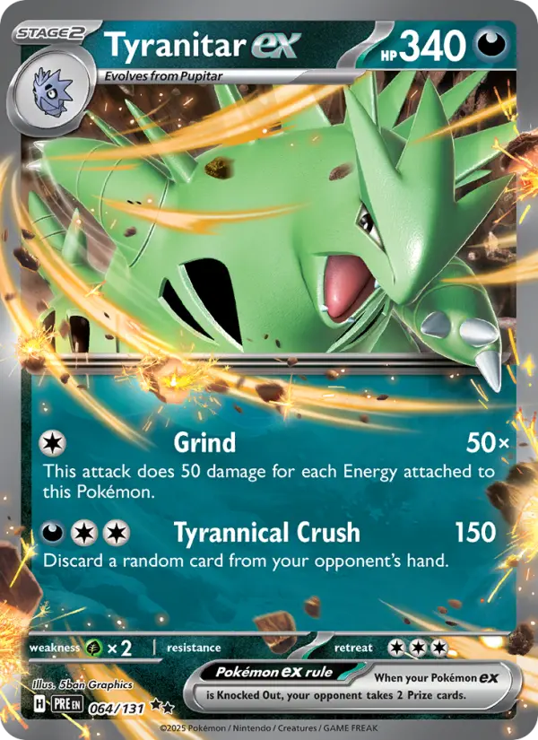 Tyranitar ex 64 Prismatic Evolutions Pokesingles