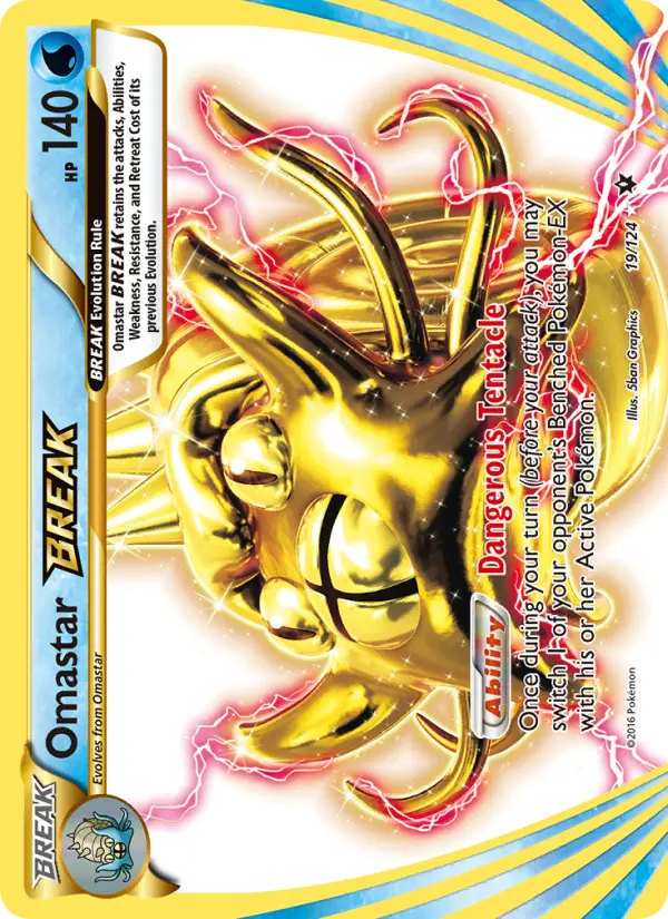 Omastar BREAK 19 Fates Collide Pokesingles