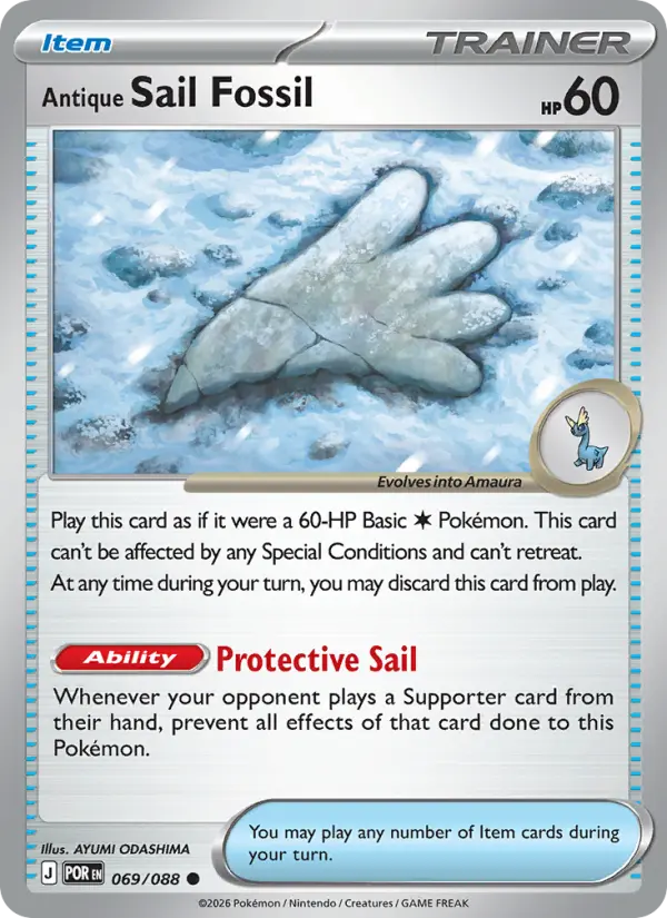 Antique Sail Fossil 69 Perfect Order Pokesingles