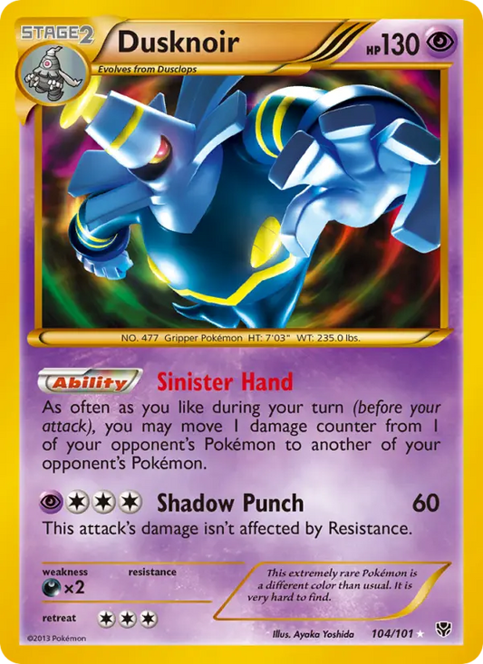 Dusknoir 104 Plasma Blast Pokesingles