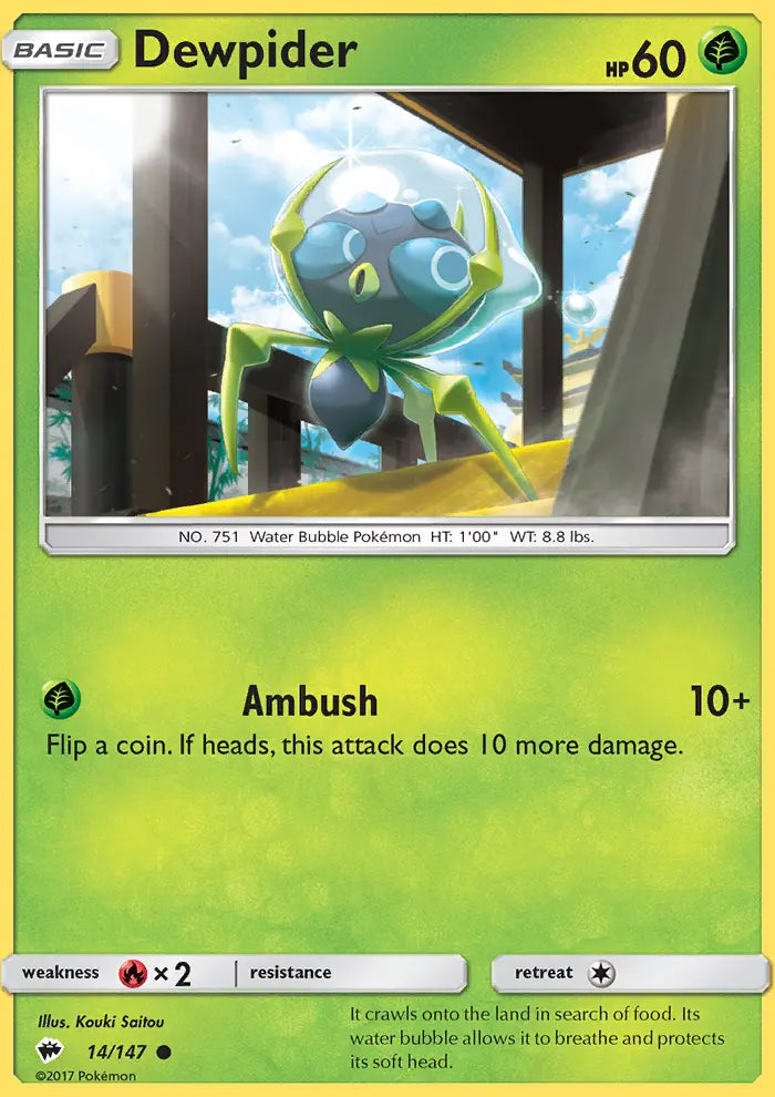 Dewpider 14 Burning Shadows Pokesingles