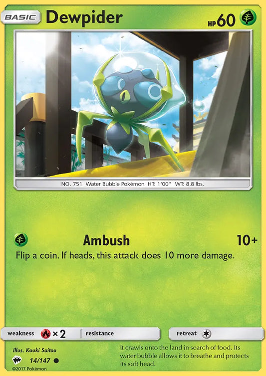 Dewpider 14 Burning Shadows Pokesingles