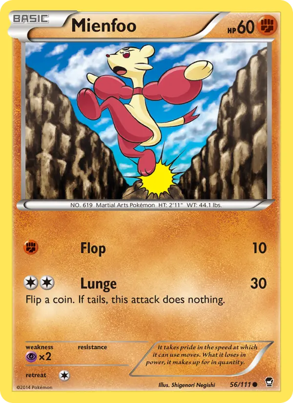 Mienfoo 56 Furious Fists Pokesingles