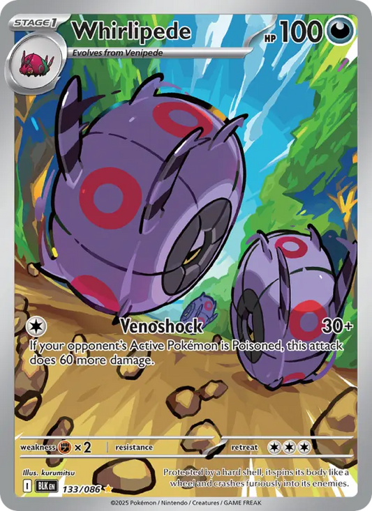 Whirlipede 133 Black Bolt Pokesingles