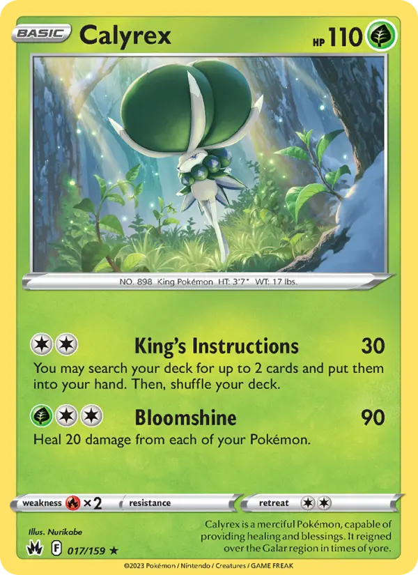 Calyrex 17 Crown Zenith Pokesingles