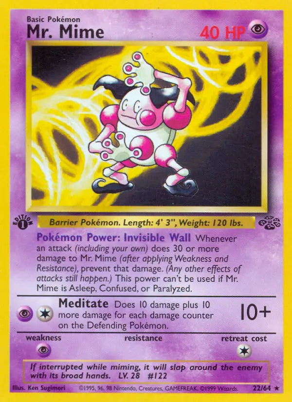 Mr. Mime 22 Jungle Pokesingles