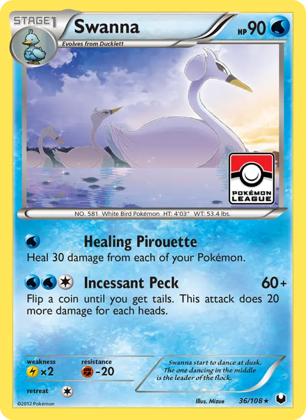 Swanna 36 Dark Explorers Pokesingles