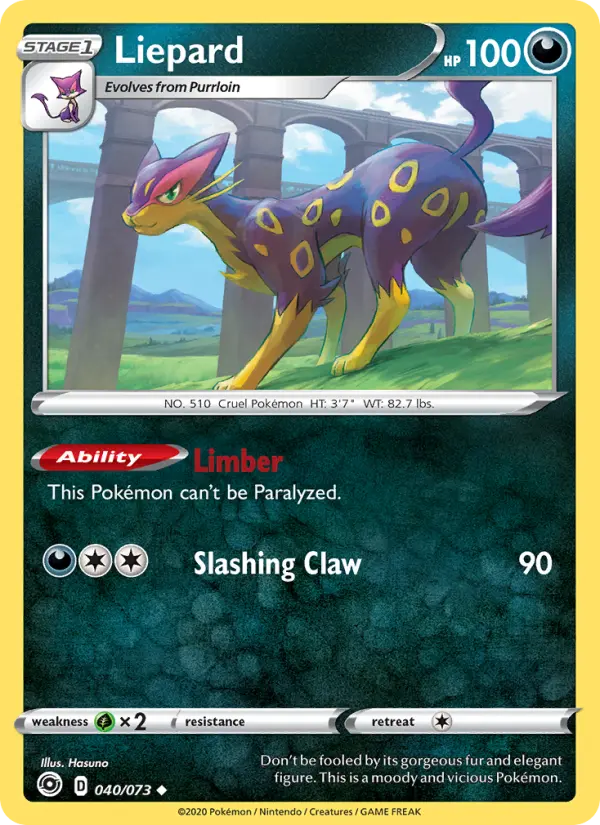 Liepard 40 Champion's Path Pokesingles
