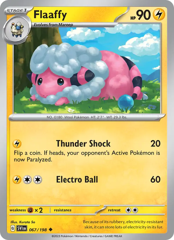 Flaaffy 67 Scarlet & Violet Pokesingles