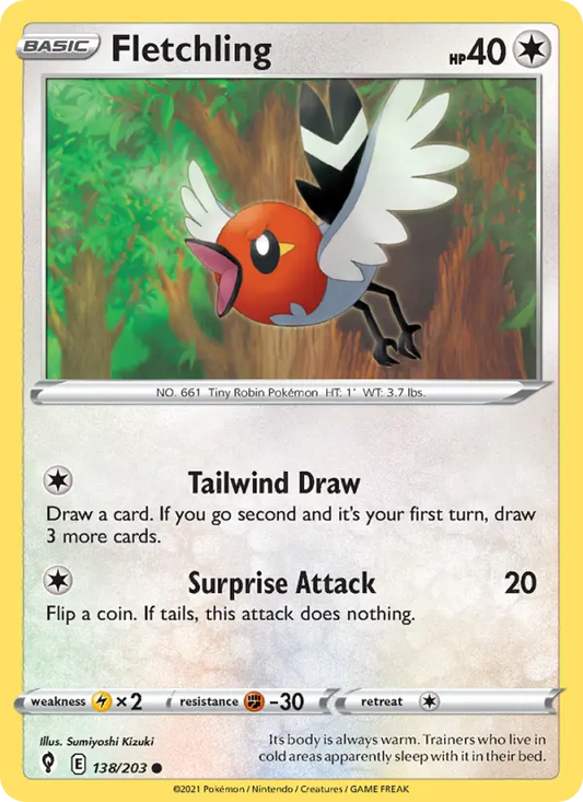 Fletchling 138 Evolving Skies Pokesingles