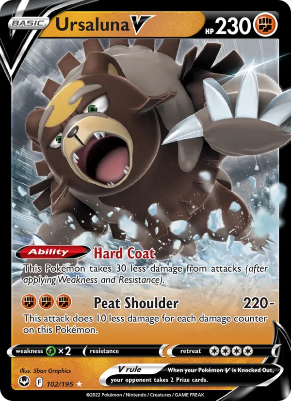 Ursaluna V 102 Silver Tempest Pokesingles