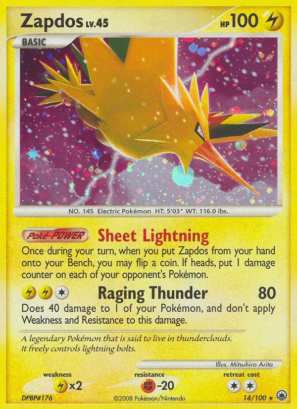 Zapdos 14 Majestic Dawn Pokesingles