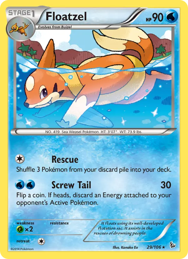Floatzel 29 Flashfire Pokesingles