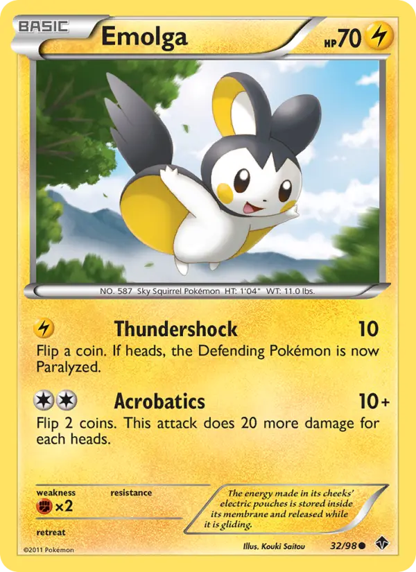 Emolga 32 Emerging Powers Pokesingles
