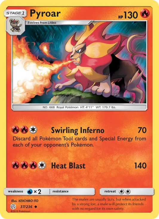 Pyroar 37 Cosmic Eclipse Pokesingles