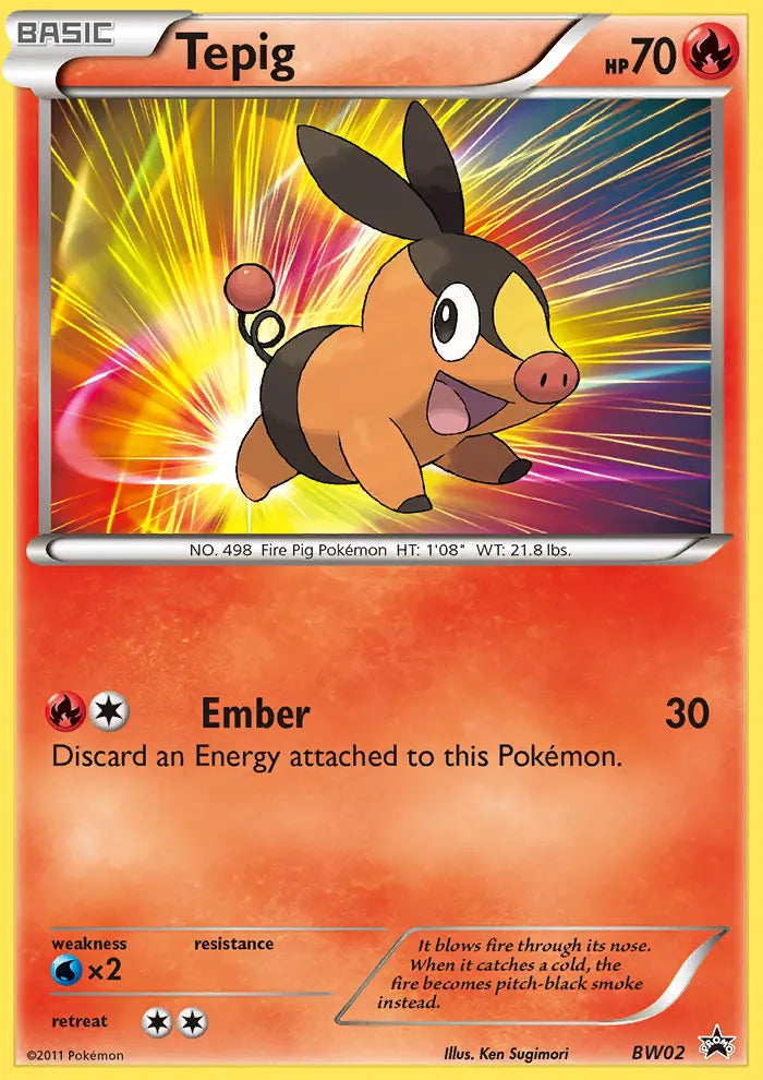 Tepig BW02 BW Black Star Promos Pokesingles