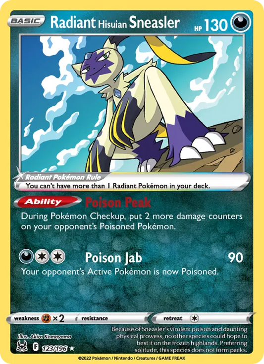 Radiant Hisuian Sneasler 123 Lost Origin Pokesingles