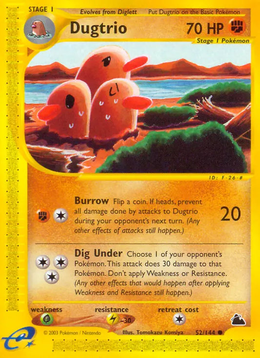 Dugtrio 52 Skyridge Pokesingles