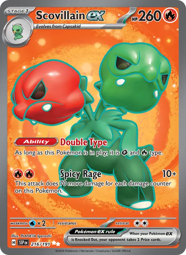 Scovillain ex 216 Surging Sparks Pokesingles